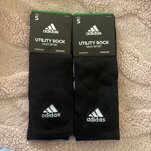 Adidas Kid’s Black Utility Multi-Sport Socks - 2 pair Small (13C-4Y)